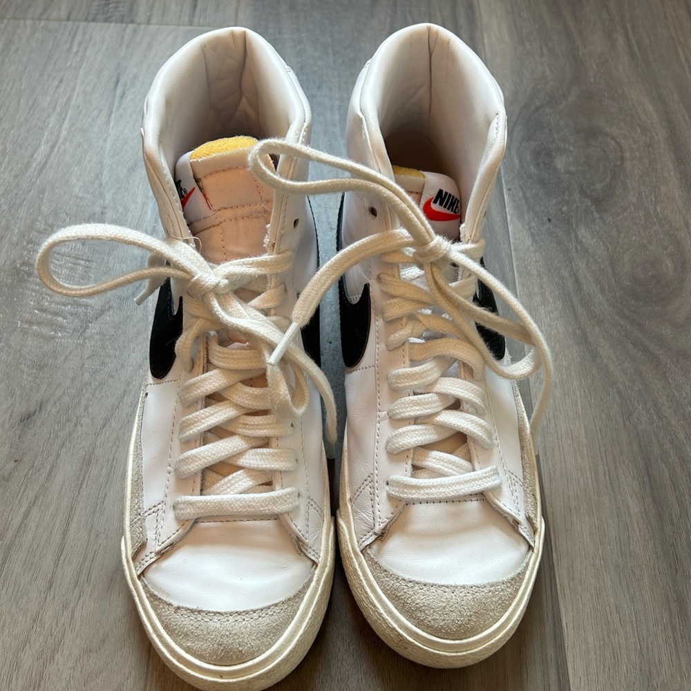 Nike White and Black Athletic Shoes